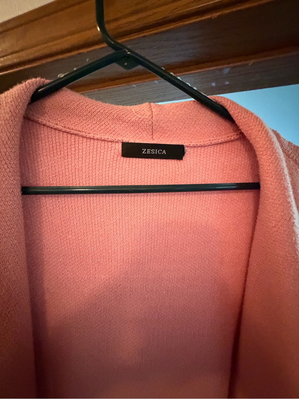 PinkOpen-Front Draped Cardigan - Picture 2 of 5
